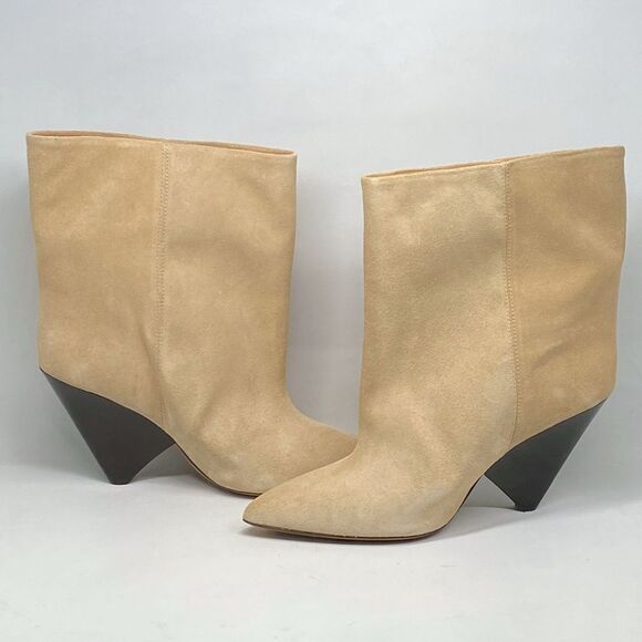 Isabel Marant Miyako 90MM Suede Cone-Heel Booties size 36 - Picture 8 of 12